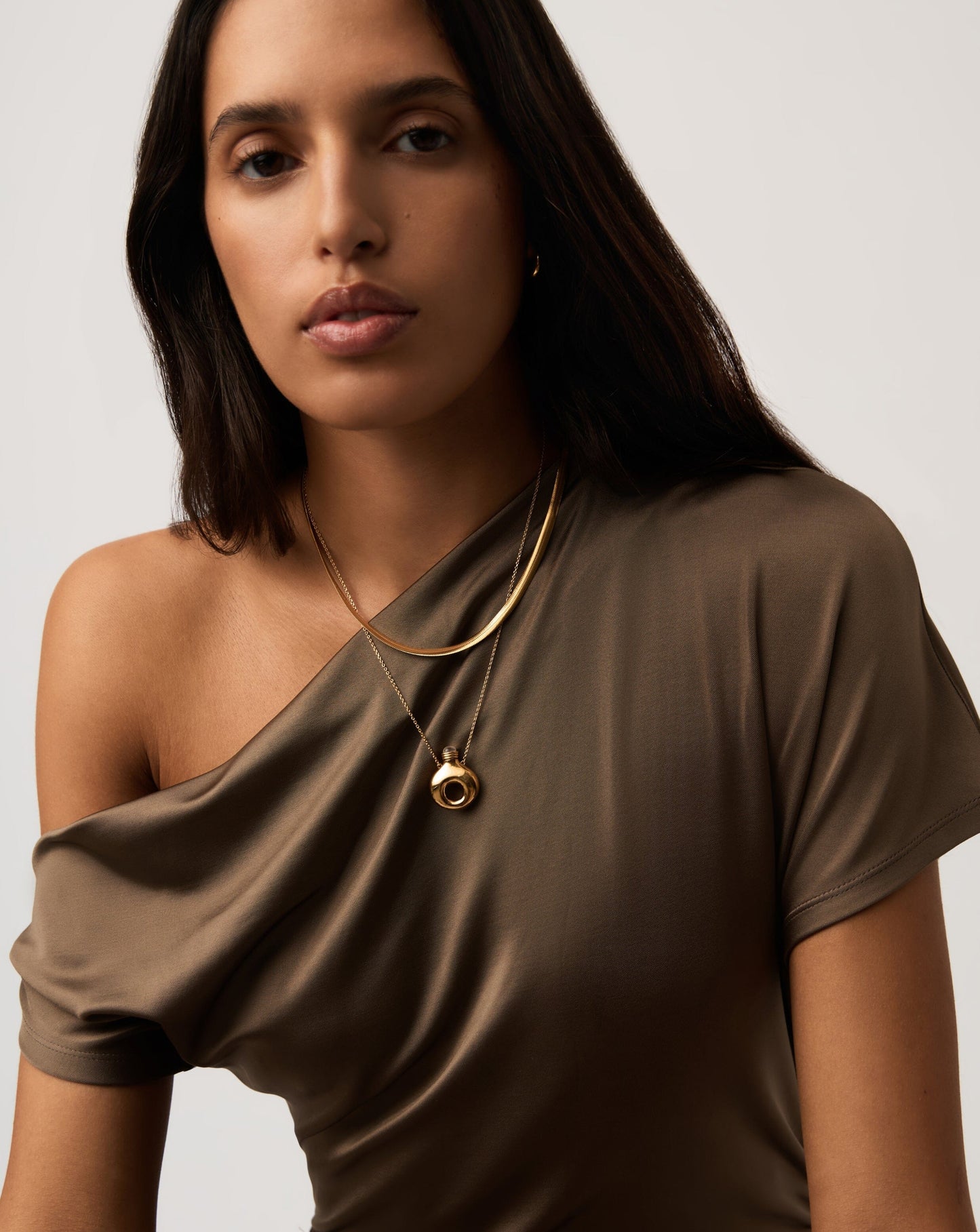 Message in a Bottle Molten Pendant Necklace | 18ct Gold Plated