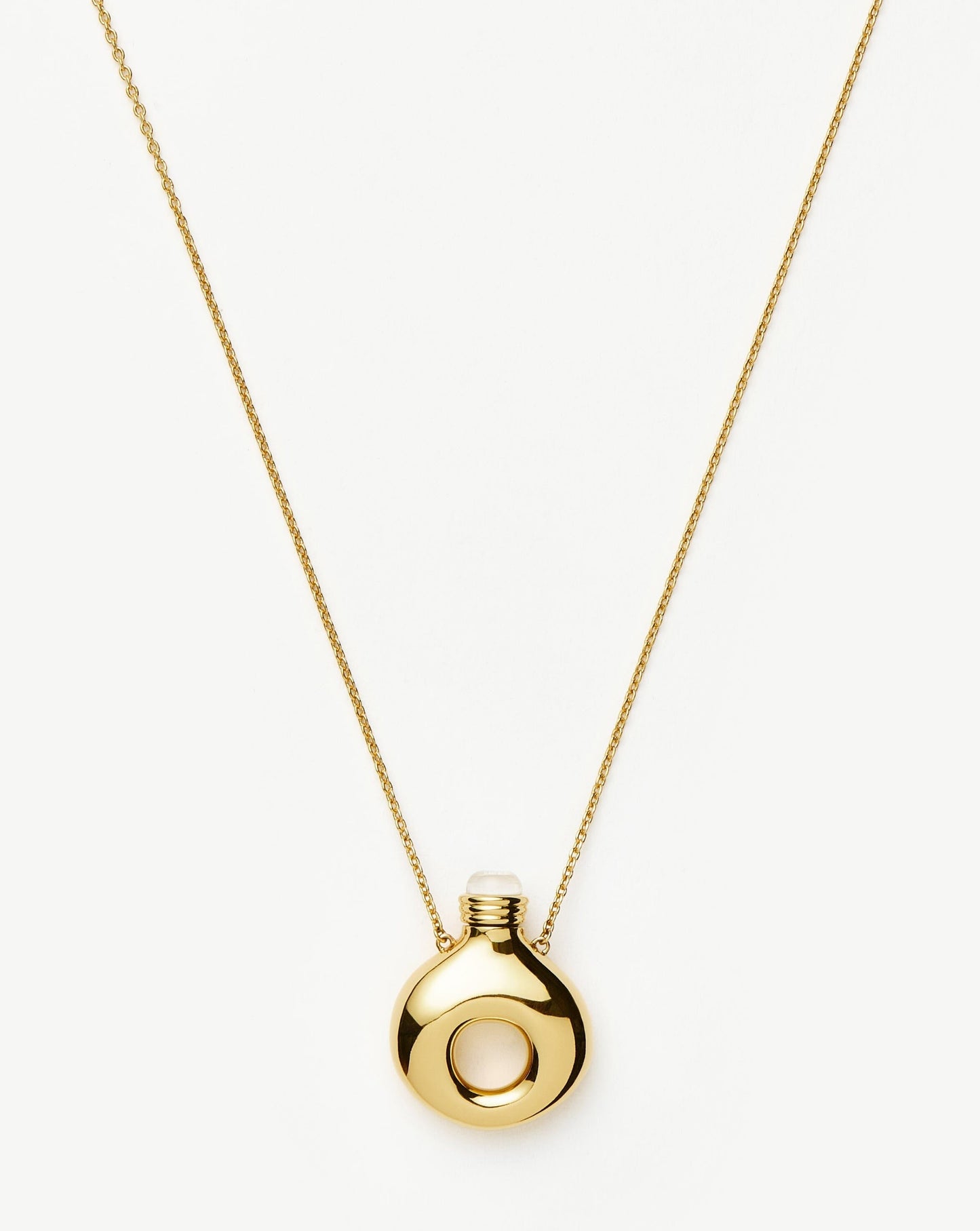 Message in a Bottle Molten Pendant Necklace | 18ct Gold Plated