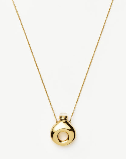 Message in a Bottle Molten Pendant Necklace | 18ct Gold Plated