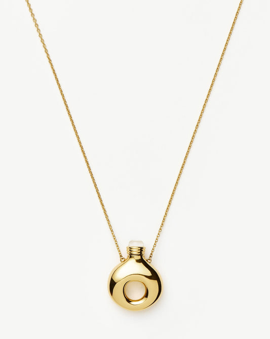 Message in a Bottle Molten Pendant Necklace | 18ct Gold Plated