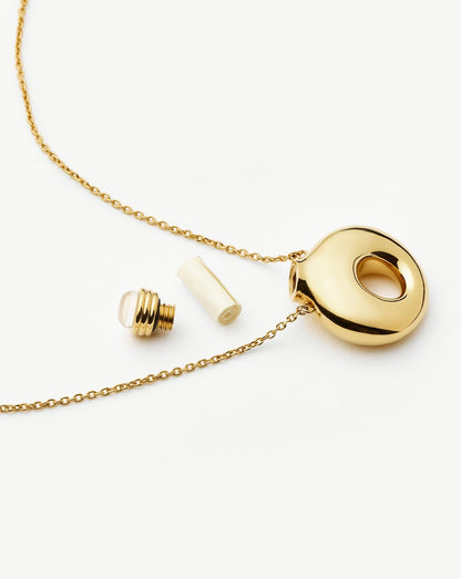 Message in a Bottle Molten Pendant Necklace | 18ct Gold Plated