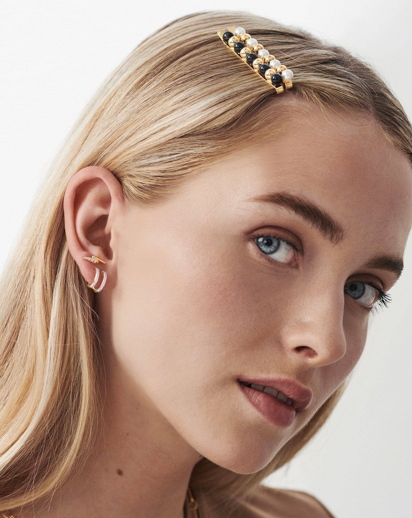 Mini Sphere Beaded Hair Clip