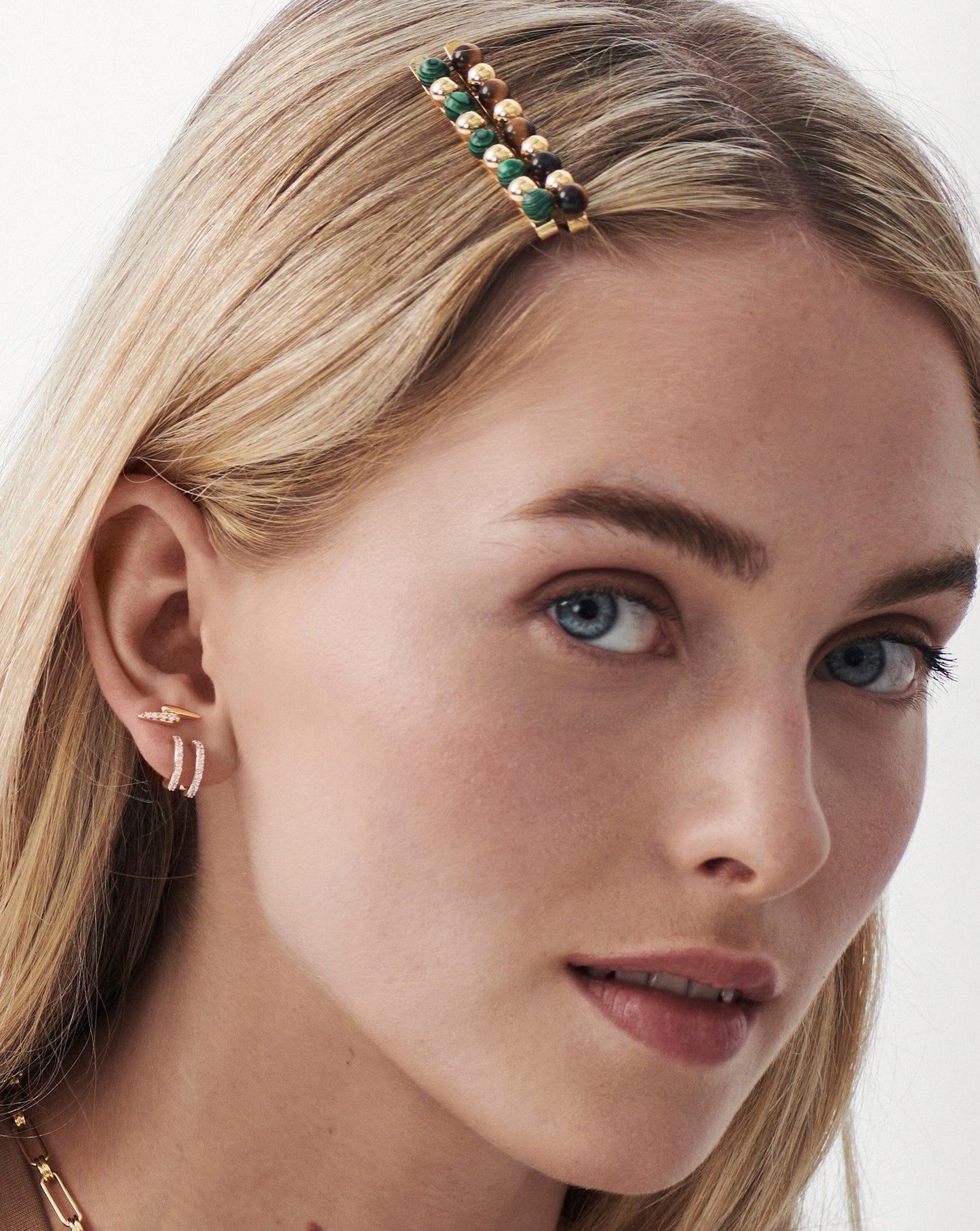 Mini Sphere Beaded Hair Clip Set