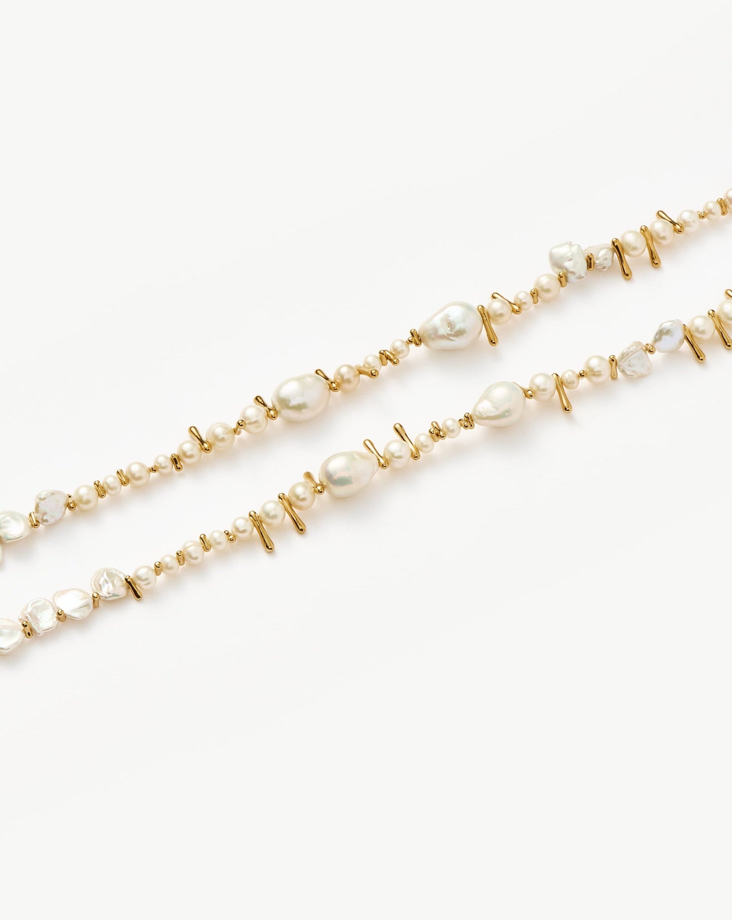 Mixed Pearl Statement Beaded Bracelet | 18ct Gold Plated/Pearl