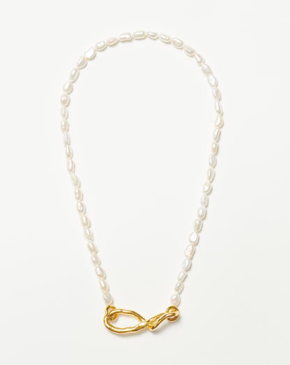 Molten Baroque Pearl Knot Necklace