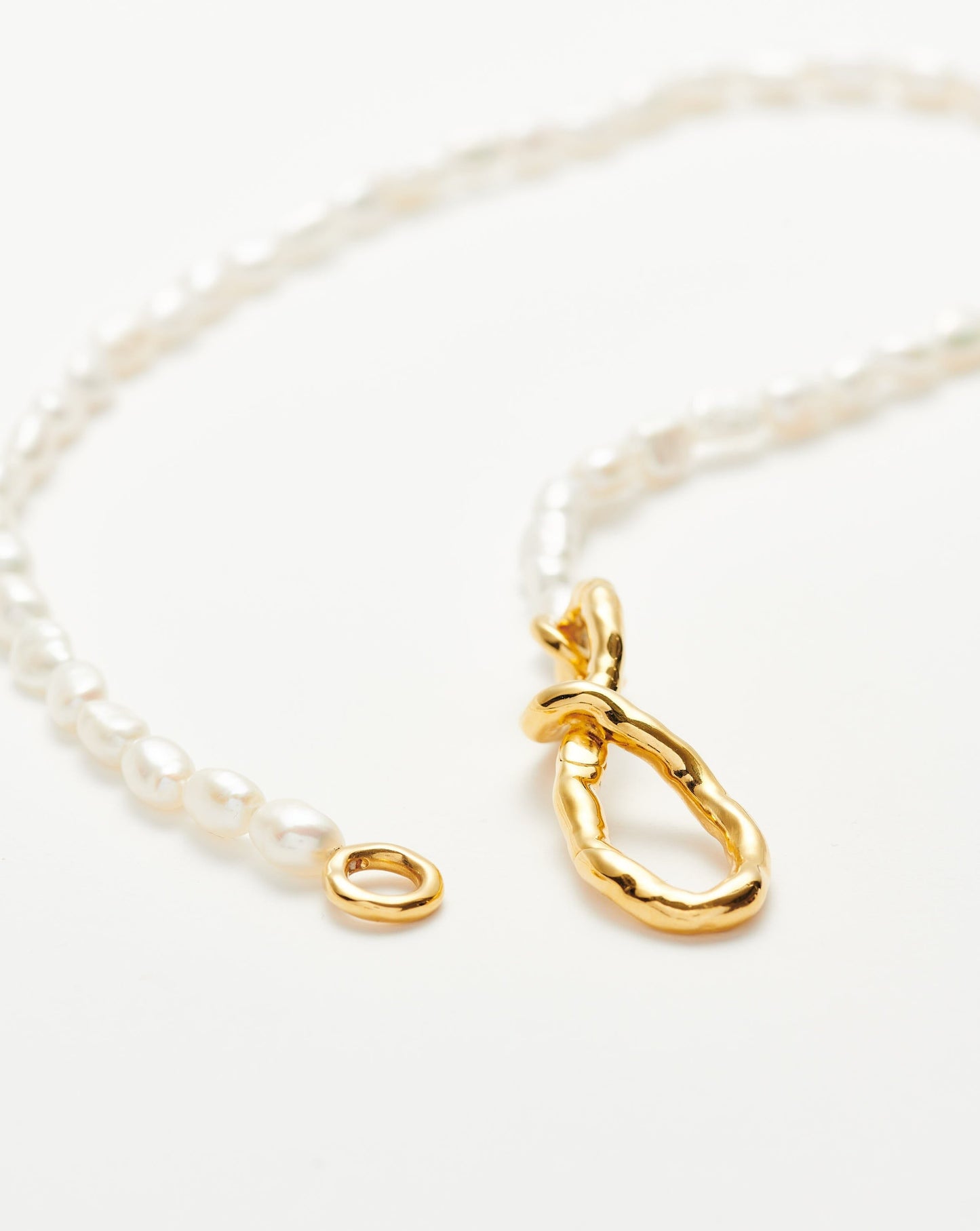 Molten Baroque Pearl Knot Necklace