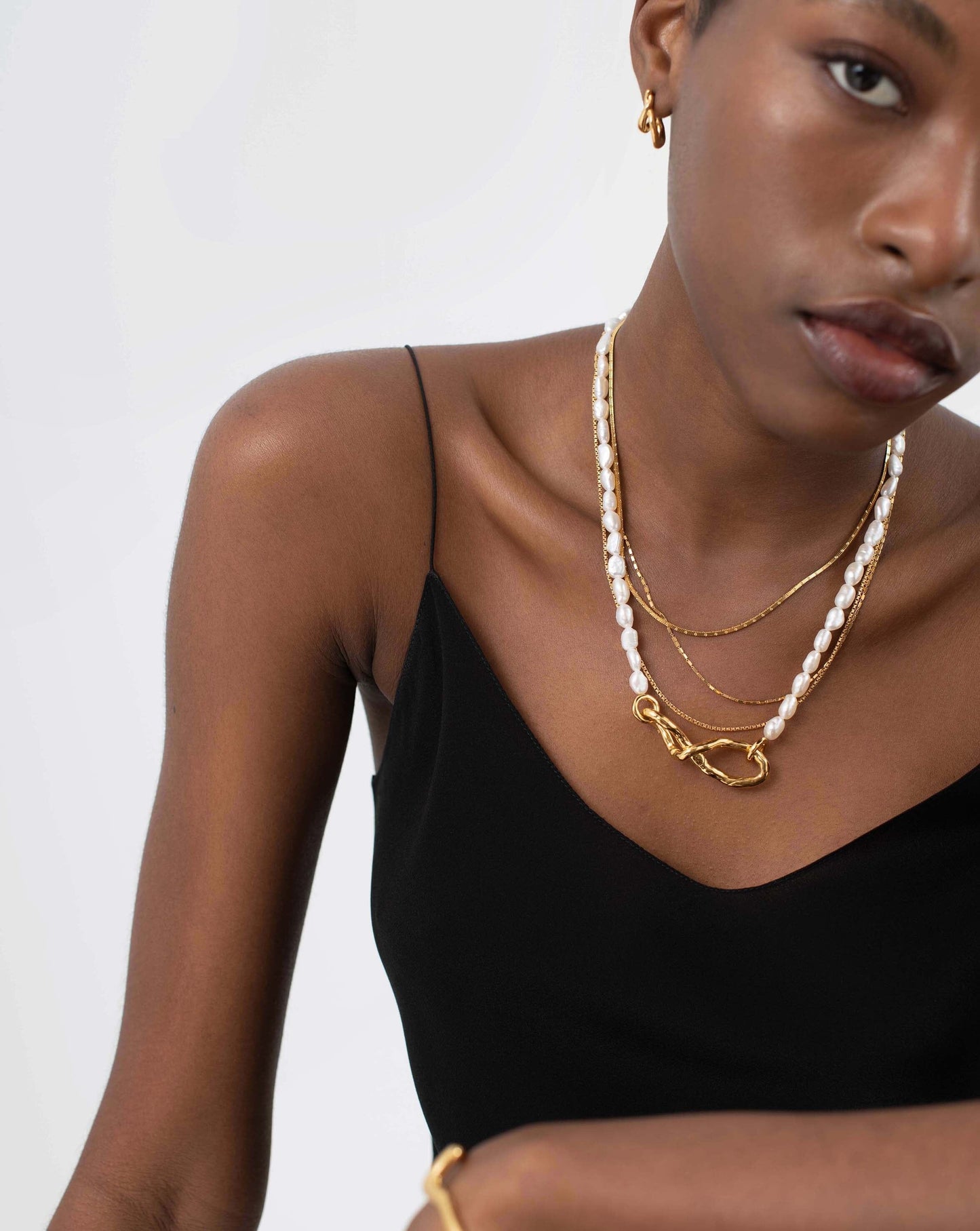 Molten Baroque Pearl Knot Necklace