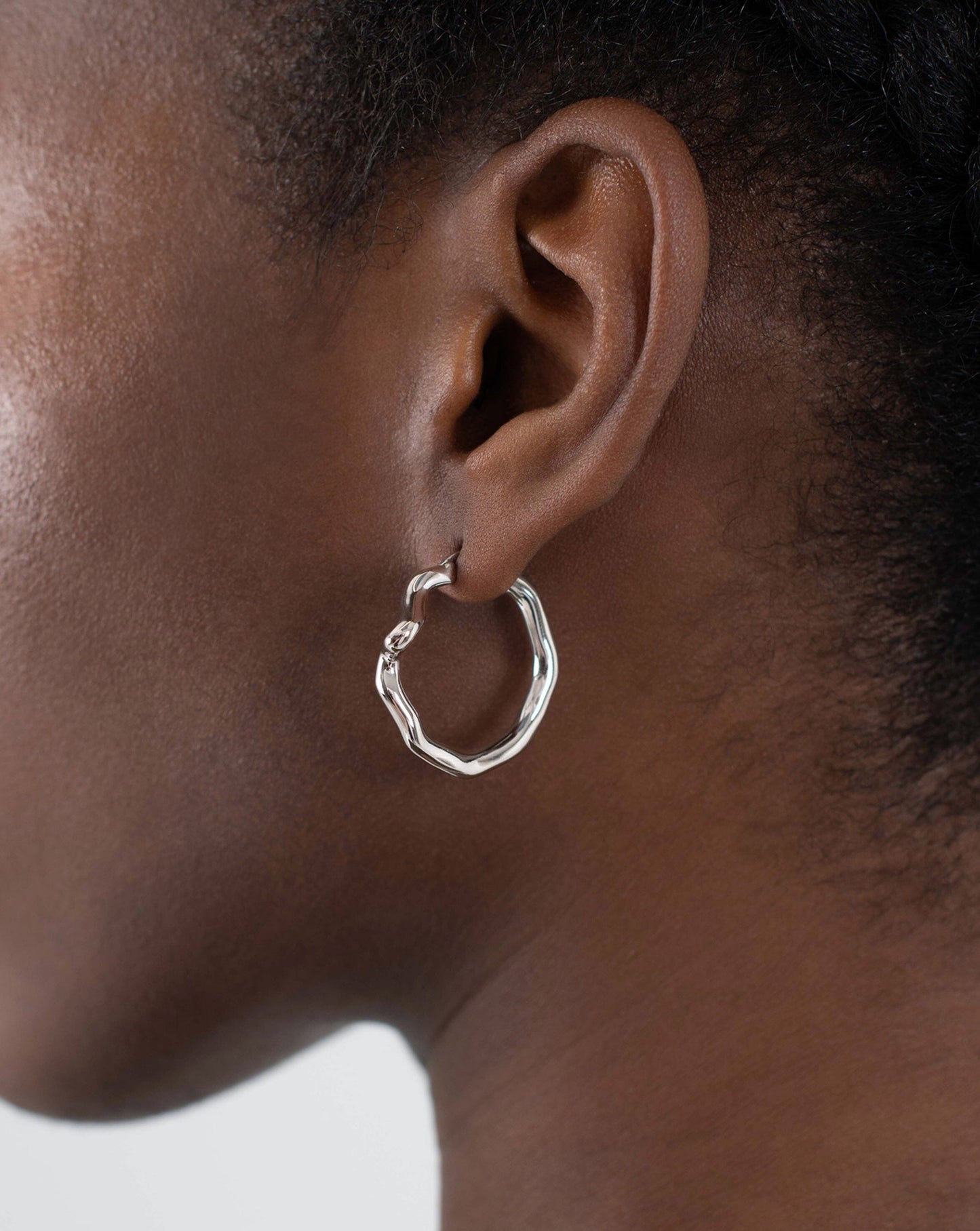 Molten Wave Hoop Earrings