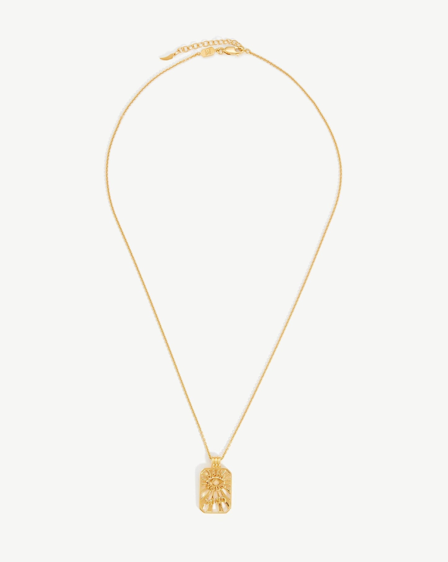 Open Your Mind Tag Pendant Chain Necklace