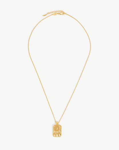 Open Your Mind Tag Pendant Chain Necklace