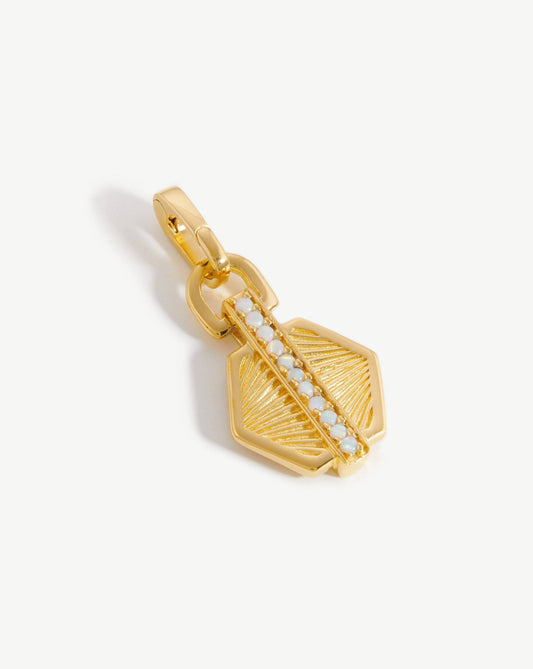 Pave Hex Clip-On Pendant