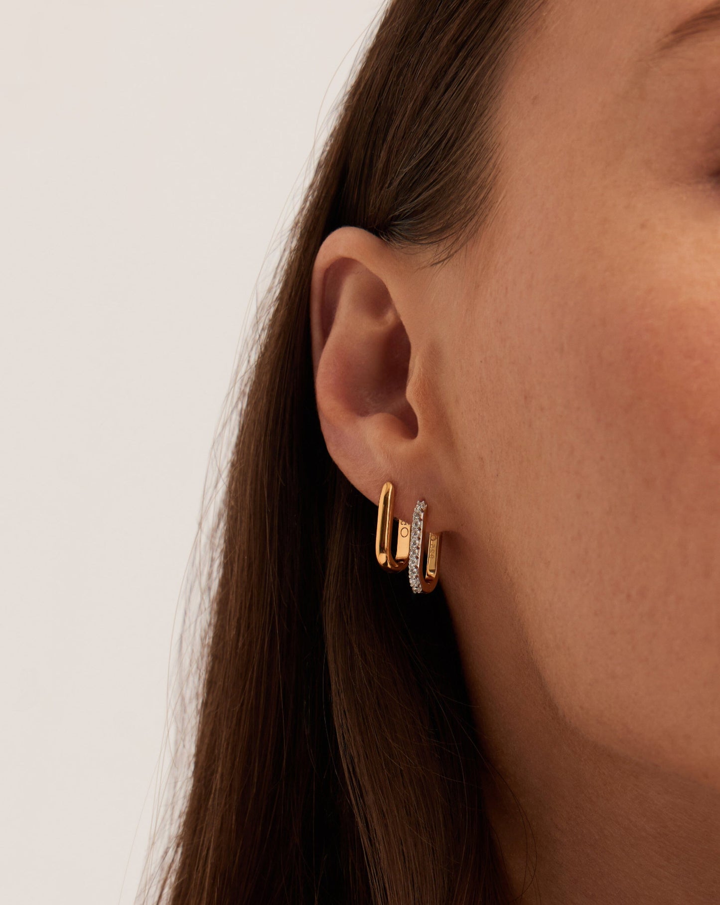 Pave Ovate Small | 18ct Recycled Gold Vermeil on Recycled Sterling Silver