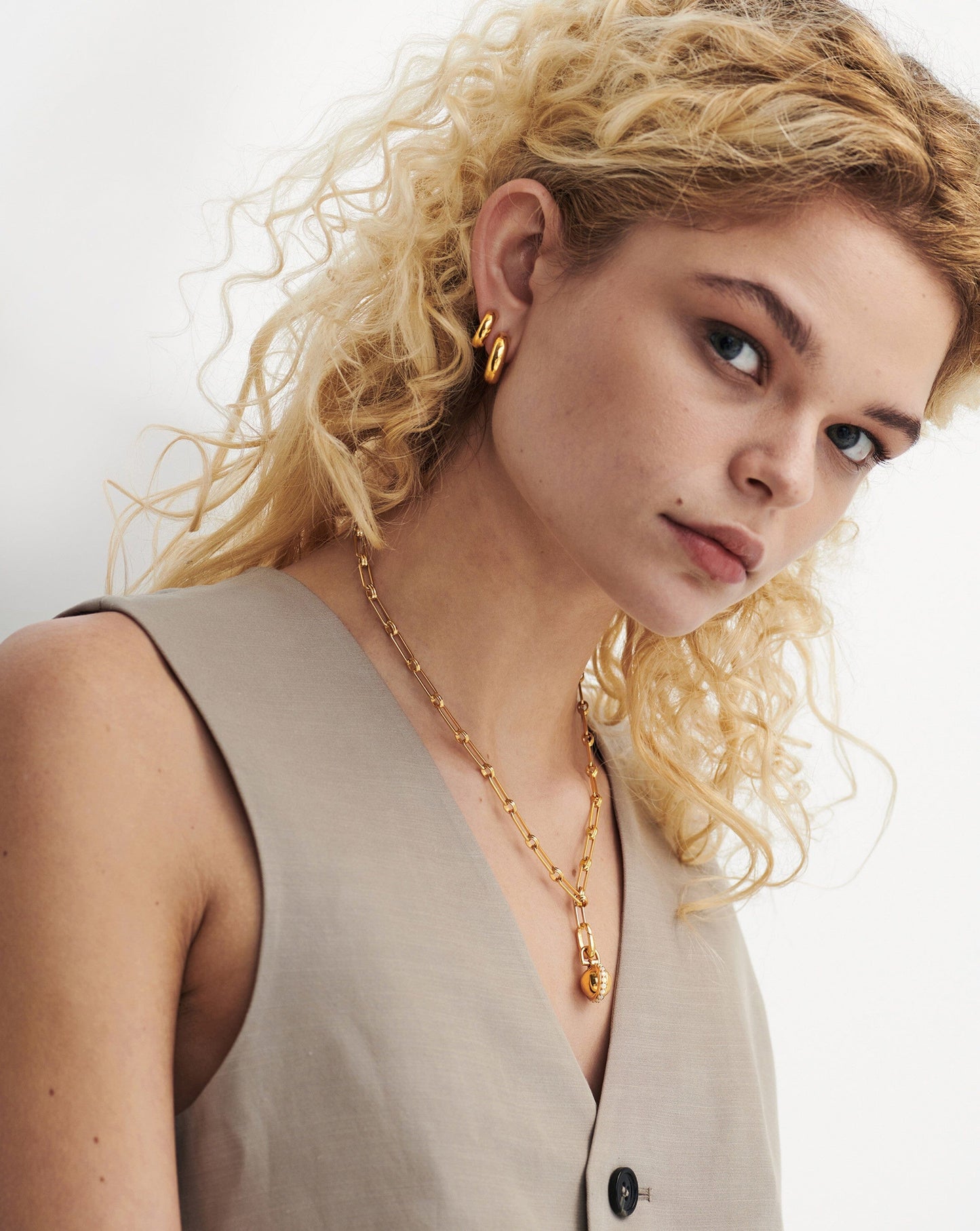 Pave Sphere Clip-On Pendant
