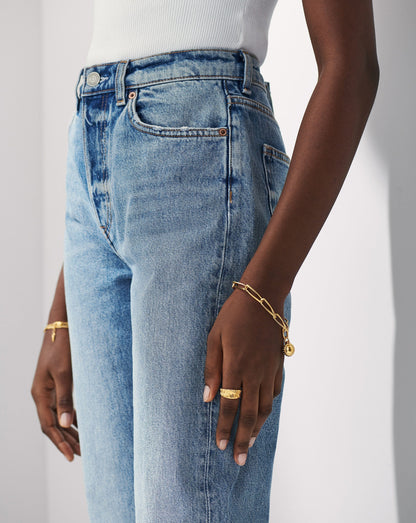 Pave Sphere Twisted Link Chain Bracelet