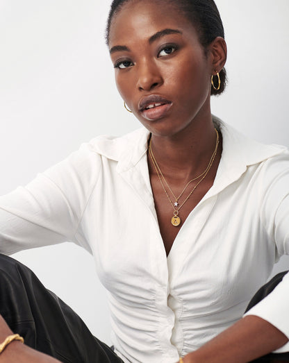 Pave Star Charm Necklace | 18ct Gold Vermeil/Cubic Zirconia