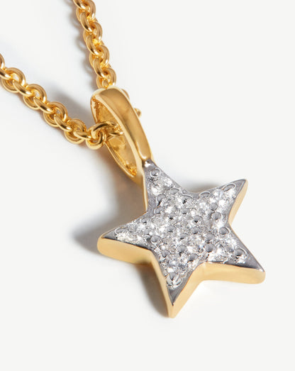Pave Star Charm Necklace | 18ct Gold Vermeil/Cubic Zirconia