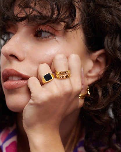 Peace Out Stacking Ring | 18ct Gold Vermeil