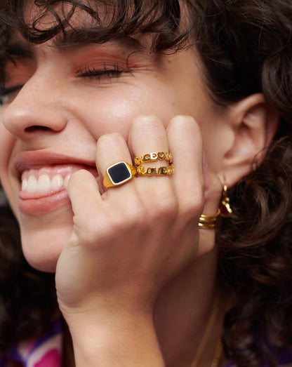 Peace Out Stacking Ring | 18ct Gold Vermeil
