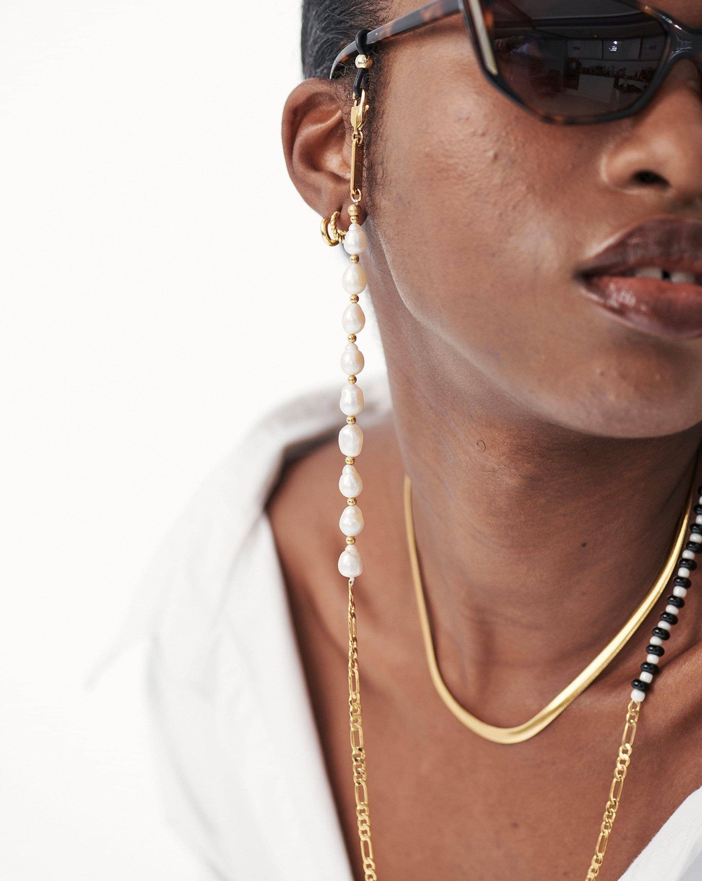 Pearl & Beaded Figaro Eyewear Chain