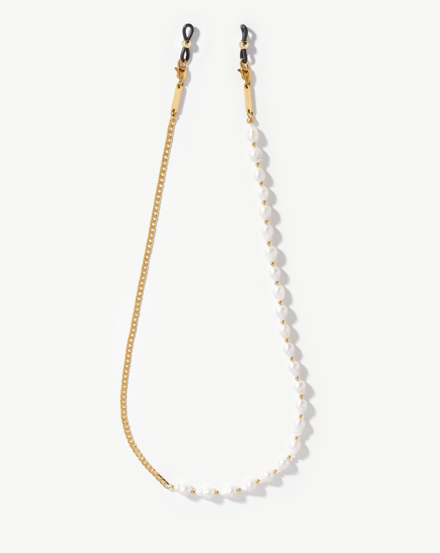 Pearl & Curb Eyewear Chain | 18ct Gold Plated/Pearl