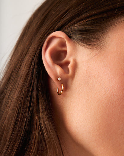 Pearl Mix & Match Charm Hoop Earring Set | 18ct Gold Vermeil/Pearl