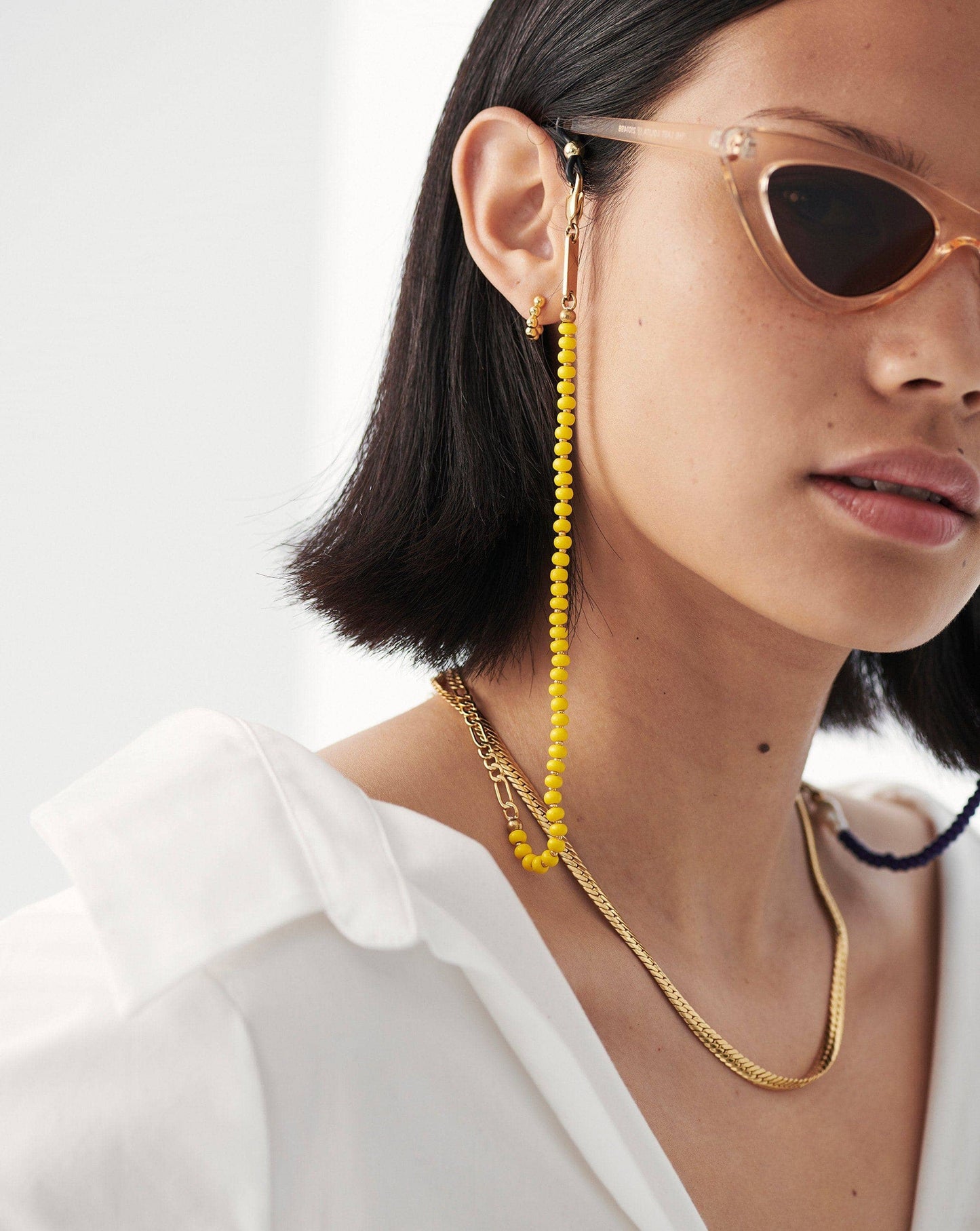 Pearl, Multi Rondelle & Figaro Eyewear Chain