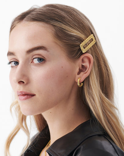Raffia Hair Clip | 18ct Gold Plated