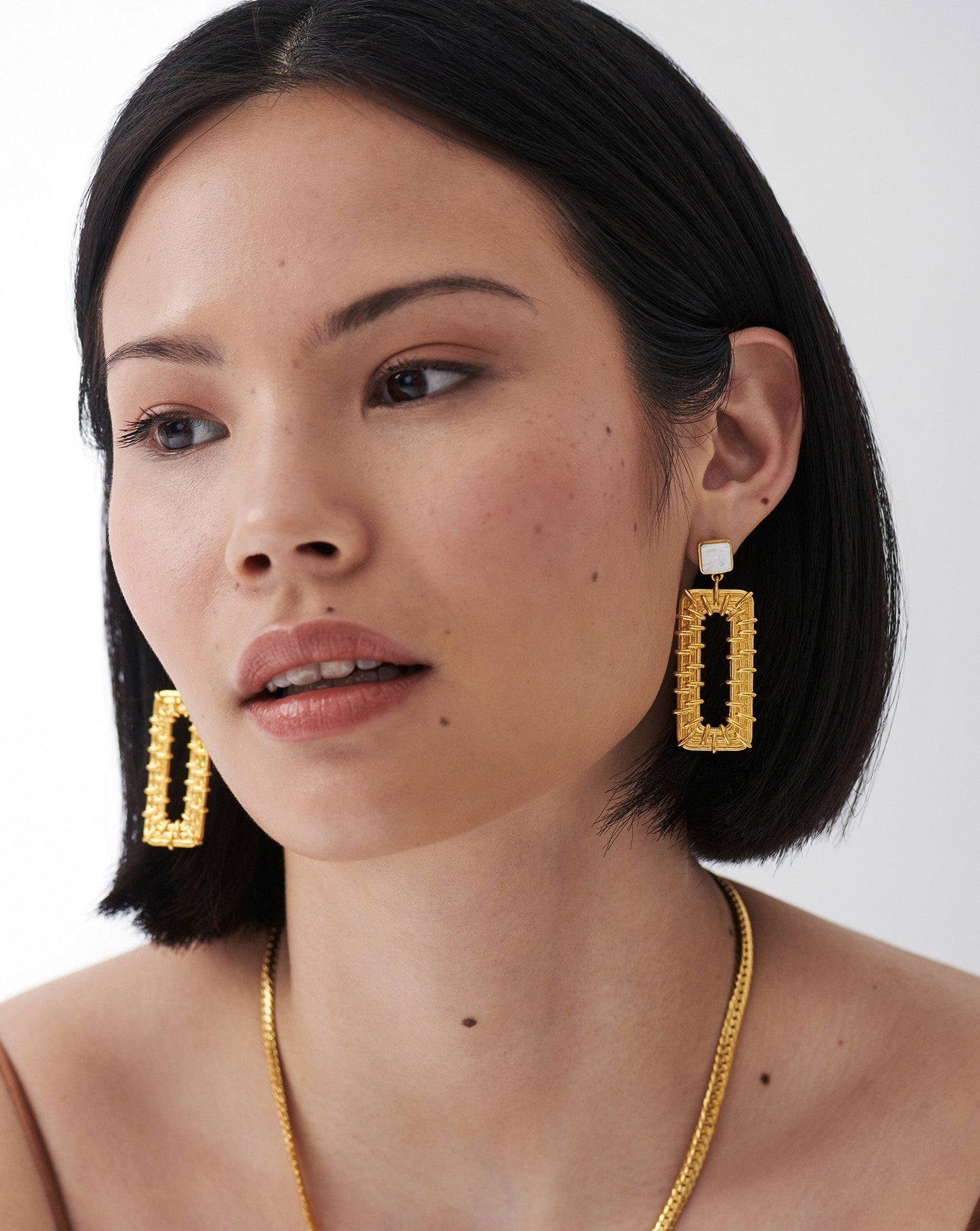 Raffia Pearl Drop Earrings