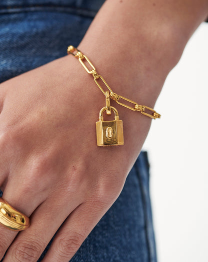 Ridge Padlock Locket Clip-On Pendant