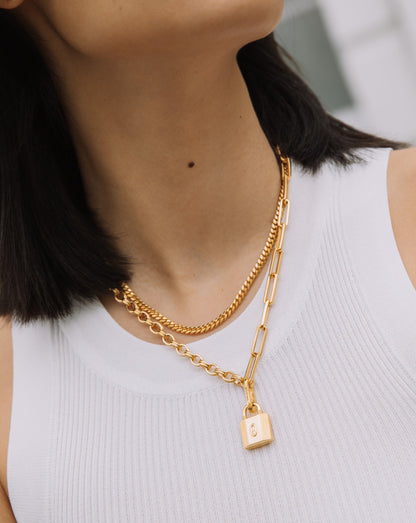 Ridge Padlock Locket Clip-On Pendant