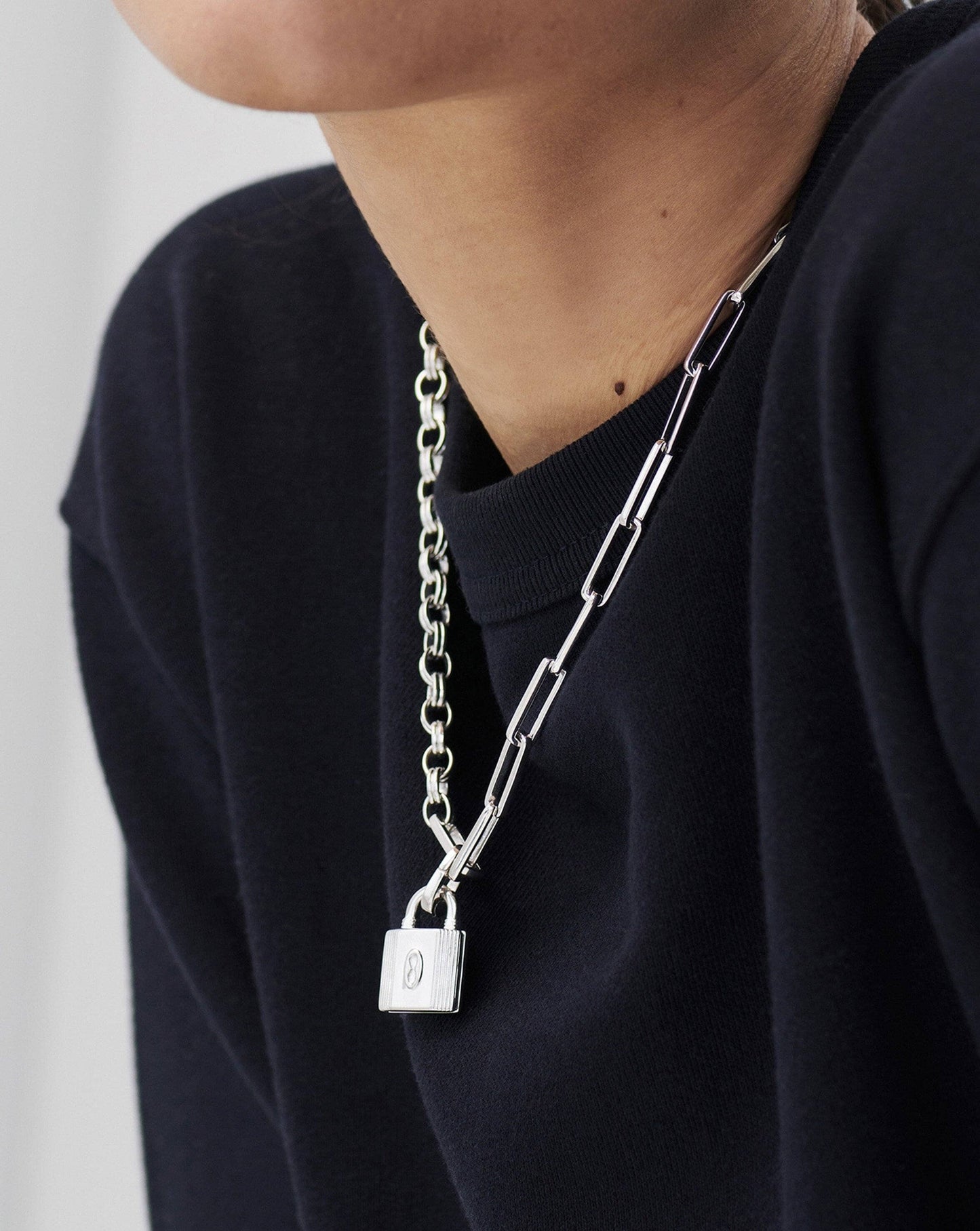 Ridge Padlock Locket Clip-On Pendant