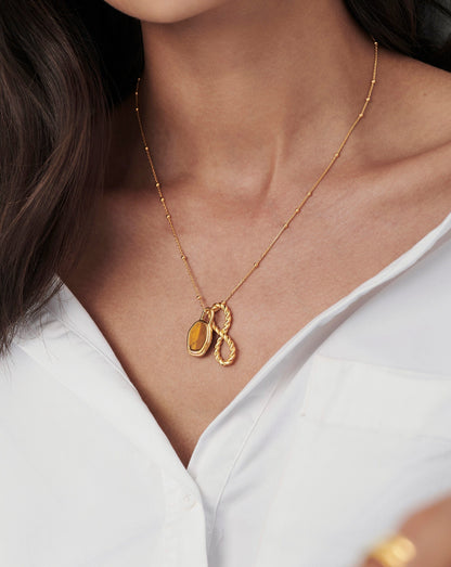 Ridge Pendant Rope Chain Necklace
