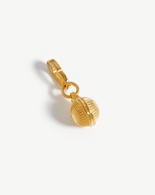 Ridge Sphere Clip-On Pendant | 18ct Gold Plated