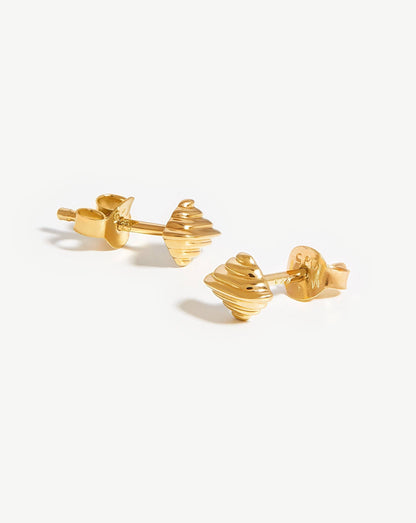 Ridge Stud Earrings