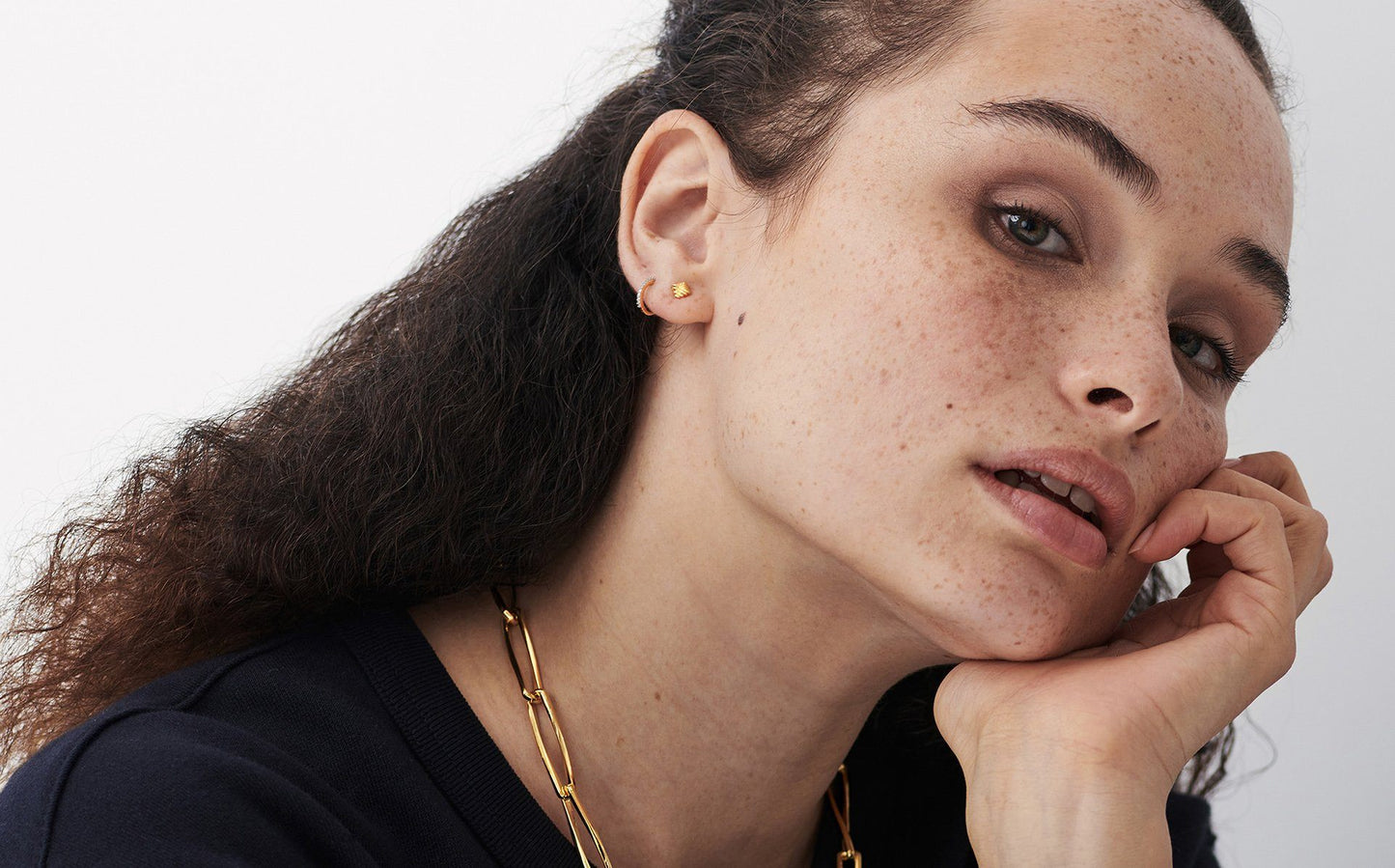 Ridge Stud Earrings