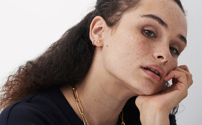 Ridge Stud Earrings