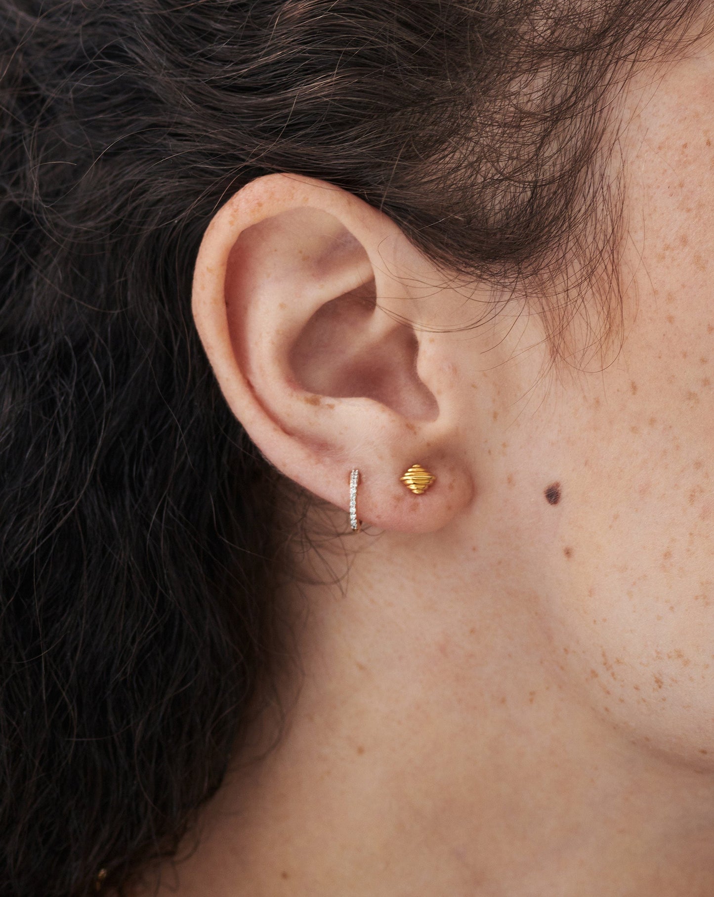 Ridge Stud Earrings