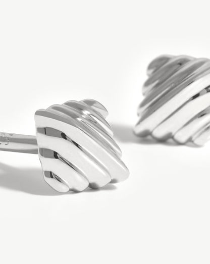 Ridge Stud Earrings