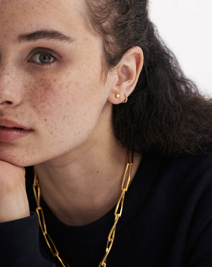 Ridge Stud Earrings