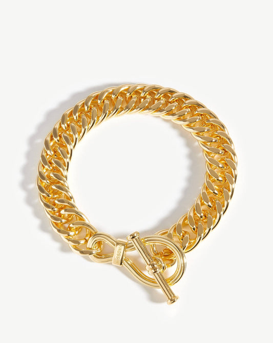 Ridge T-Bar Chain Bracelet
