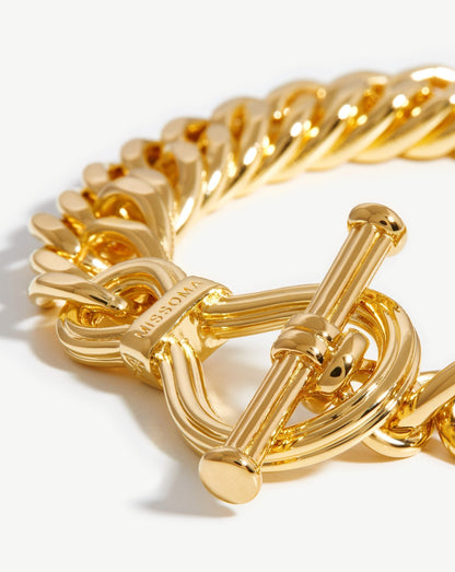 Ridge T-Bar Chain Bracelet