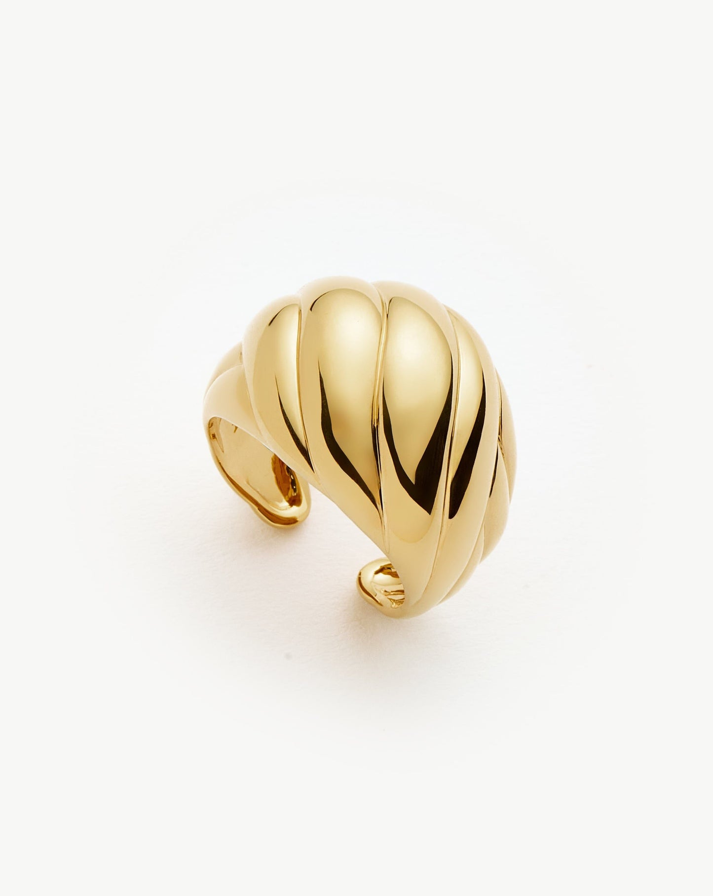 Rouje Kat Chunky Dome Open Ring | 18ct Gold Plated