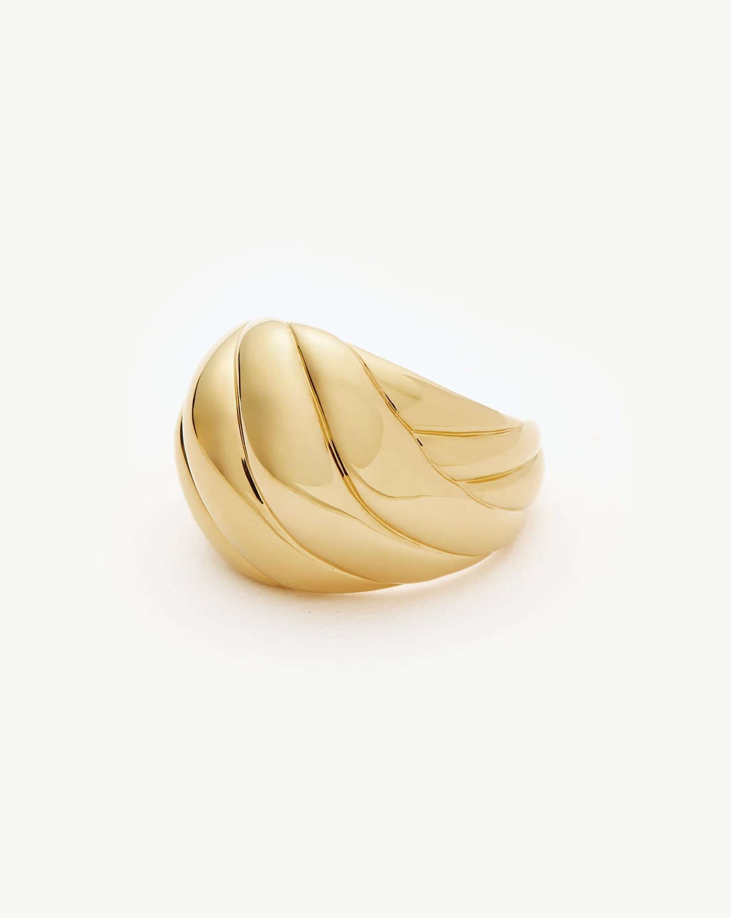 Rouje Kat Chunky Dome Open Ring | 18ct Gold Plated