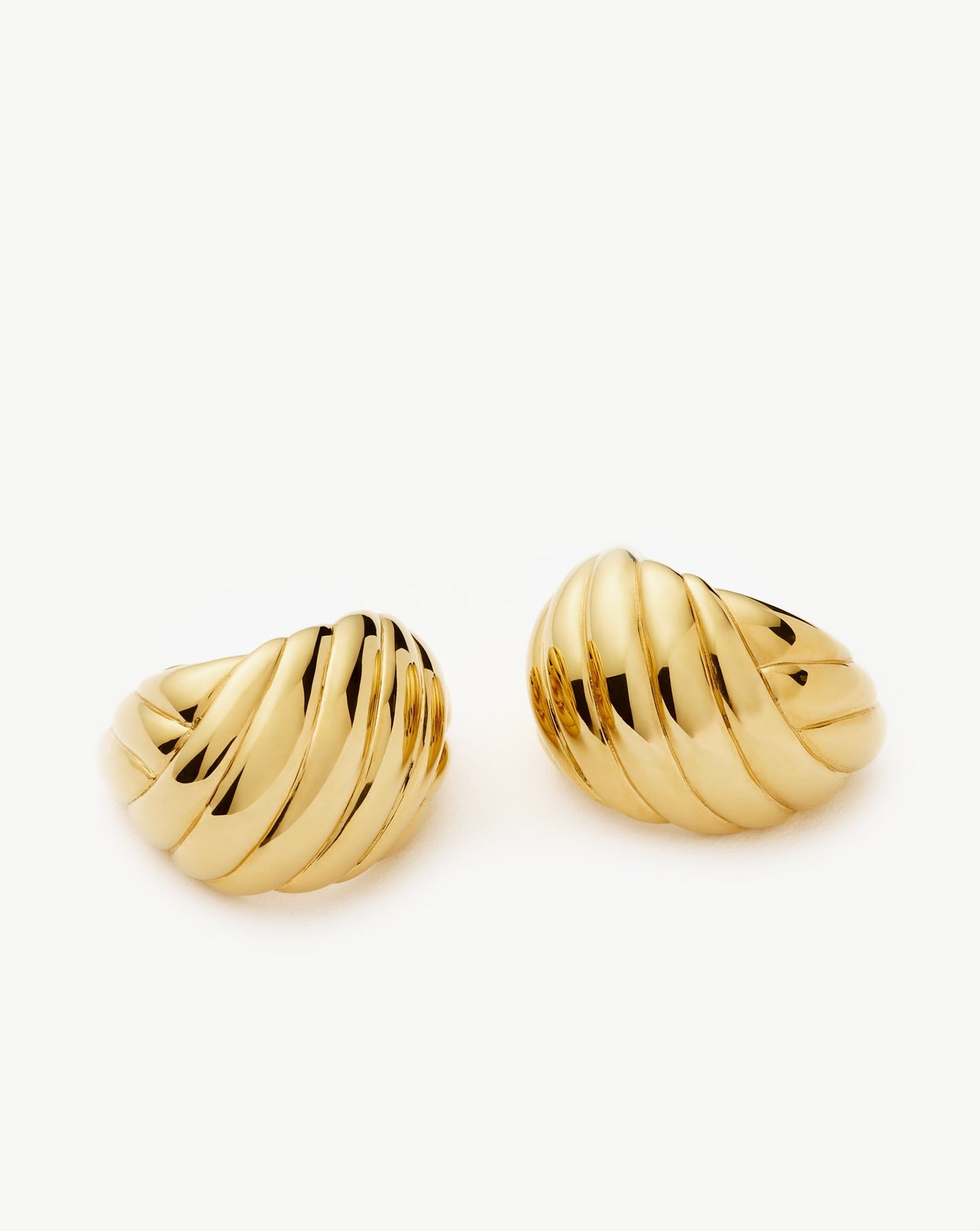 Rouje Lucia Dome Hoop Earrings | 18ct Gold Plated