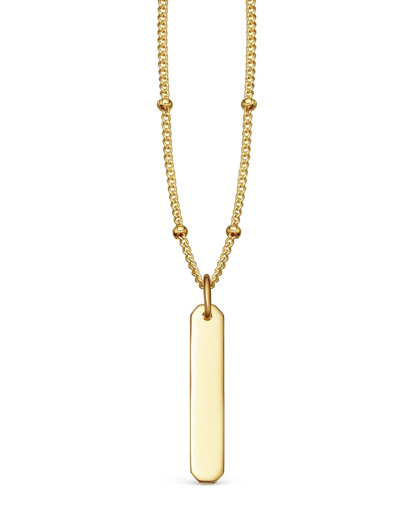 Round Vertical Bar Necklace | 18ct Gold Vermeil