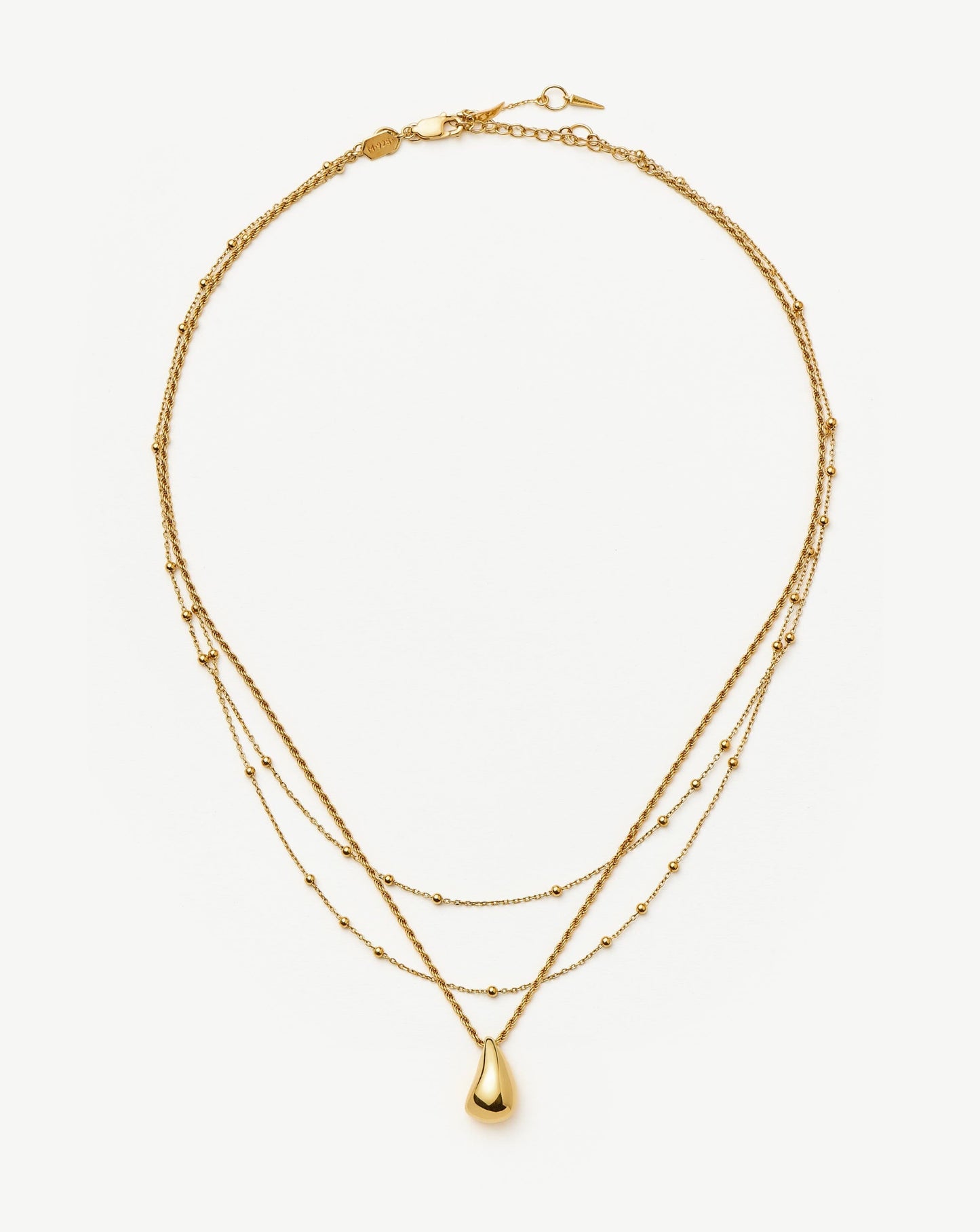 Savi Droplet Pendant & Double Necklace Set | 18ct Gold Vermeil