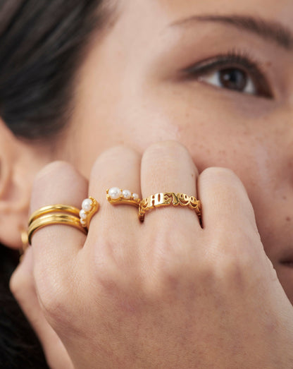 Say Hey Stacking Ring | 18ct Gold Vermeil