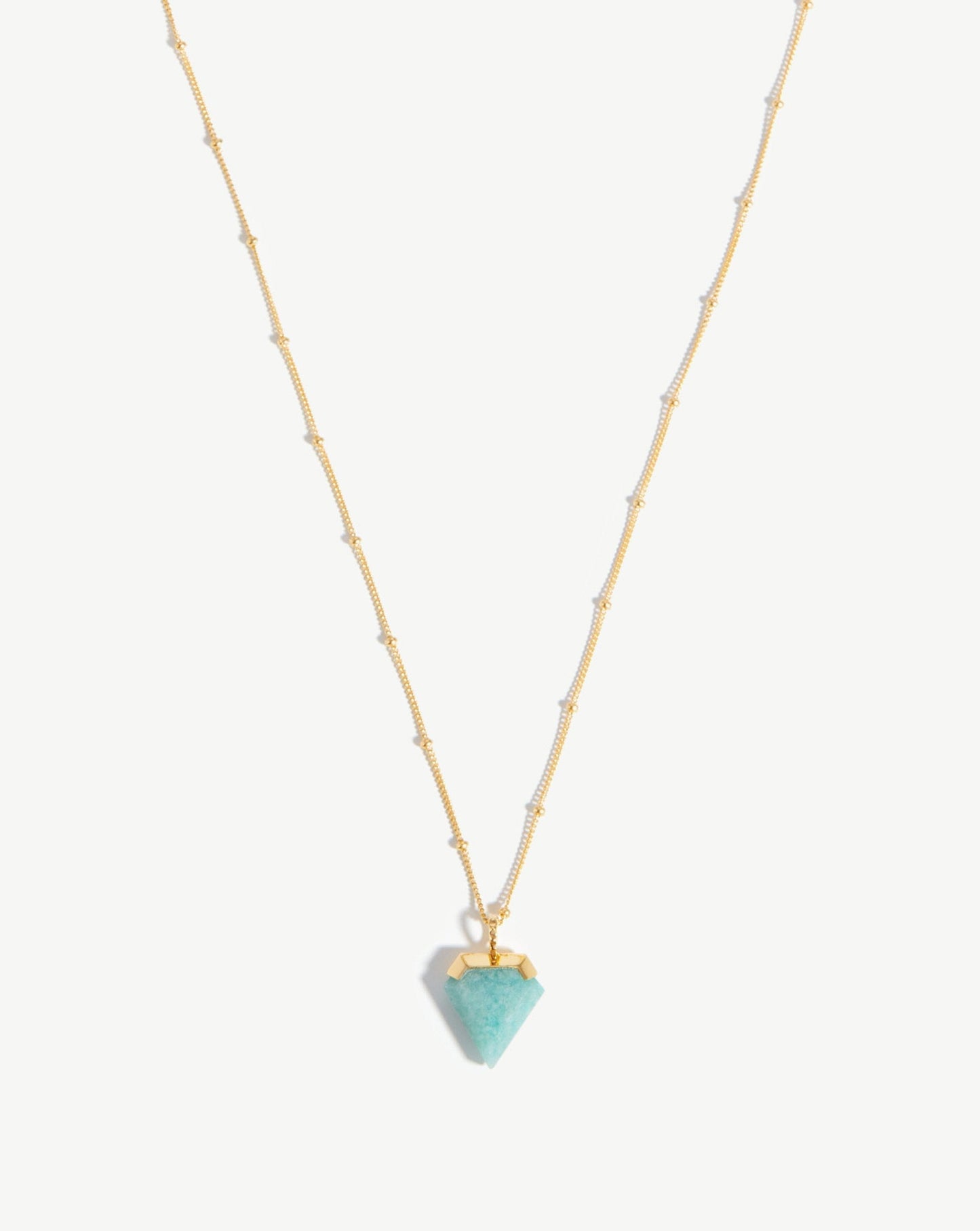Shield Necklace | 18ct Gold Vermeil/Amazonite