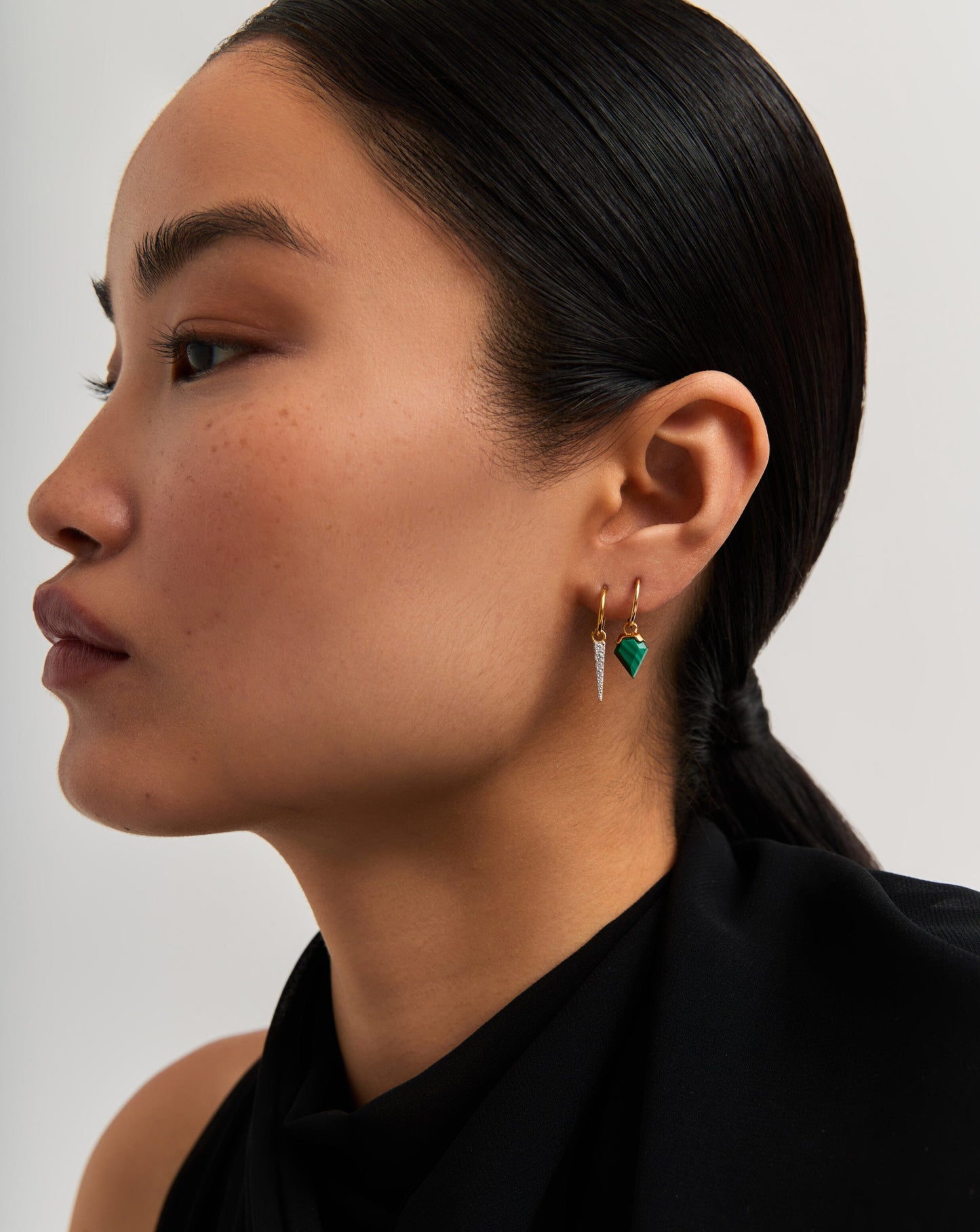 Shield & Spike Charm Hoop Earring Set | 18ct Gold Vermeil