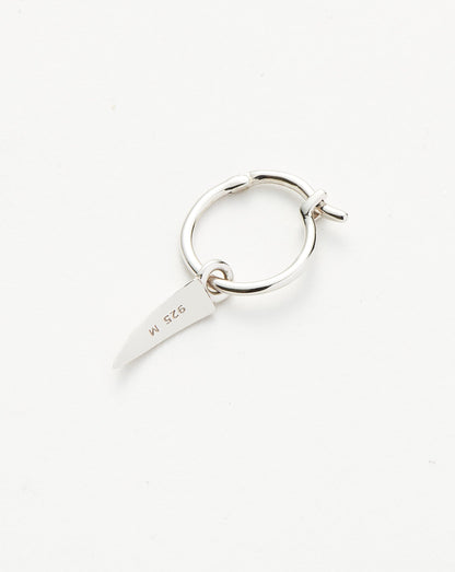 Single Silver Mini Claw Charm Hoop | Sterling Silver